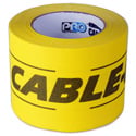 Pro Tapes 001CP430MYB 4-Inch x 30 Yard Yellow/Black Cable-Path Tape