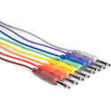 Patchbay Cables 1/4 In. TS to 1/4 In. TS 1.5 Ft 8-Cable Patch Cord Pk.