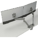 Chief DMA2S Koncis Dual Arm Desk Mount - for Displays 10-32 Inches - Silver