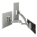 Chief Kontour KS1 Dynamic Slatwall Dual Arm Mount - Silver