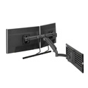 Chief Kontour Dynamic Slatwall Dual Monitor Mount - For 10-24 Inch Displays - Black