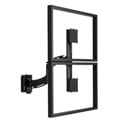 Chief K4S120B Kontour K4 1x2 Vertical Focal Depth-Adjustable Array Slat-Wall Mounted - Black