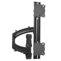 Chief Kontour 1x2 Vertical Depth-Adjustable Dual Monitor Wall Mount - Black