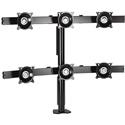 Chief KTC330S Six Monitor Desk Clamp Mount - Silver
