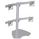 Photo of Chief 2x2 Horizontal Table Stand Quad Monitor Mount - Silver