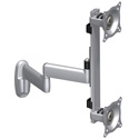 Photo of Chief KWD230S Dual Arm Wall Mount - Vertical Dual Monitor - Silver