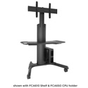 Chief Fusion Large TV Cart - Height-Adjustable Mobile Cart - Black