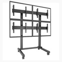 Chief Fusion Large 2x2 Freestanding Video Wall Mobile TV Cart - Black