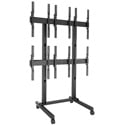 Chief LVM3X2UP FUSION 3 x 2 Portrait Micro-Adjustable Large Freestanding Video Wall Cart/Stand