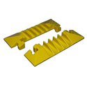 Photo of Bumble Bee BB5EB-125-T-Y Dog Bone Style End Caps for 5 Channel Light Duty Cable Protector - M/F Pair - Yellow