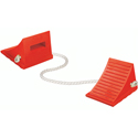 Checkers UC1700-P General-Purpose Utility Wheel Chocks for up to 35-Inch Outside Diameter Tires - Orange - Roped-Pair