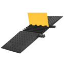 Checkers YJ5-125-ADA-Y/B 5 Channel ADA Cable Protector - Yellow Lid with Black Base