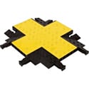 Checkers YJ5X-125 5-Channel Heavy Duty Yellow Jacket 4-Way Cross - Yellow L