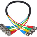 Photo of Laird 6G/12G (2K/4K) HD-SDI 4-Channel Right Angle BNC Video Cable - 2 Foot