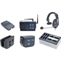 Photo of Clear-Com CZ11433 4-Up 4 User DX100 2.4GHz Wireless Intercom System with CC-15-MD4 Headsets