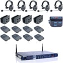 Photo of Clear-Com CZ11513 4UP 4 User DX210 2.4 GHz Wireless Intercom System with CC-15-MD4 Headsets