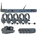 Photo of Clear-Com CZ-DX410-4UP 2.4GHz 4 UserWireless Intercom System with CC-15-MD4 Single Ear Headsets