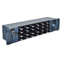 Photo of Clear-Com VI-PNLB-24R-X5 V-Series IrisX-Lever 2RU 24-Key Rotary Keypanel Intercom Station - 5-Pin XLR Female Connector