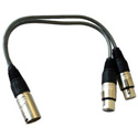 Photo of Clear-Com YC-66 Encore IFB 6 Pin XLR Y Control Cable Splitter 6 Pin Female to Two 6 Pin Male