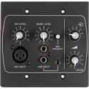 Cloud Electronics LM-2AB 2-Gang Remote Line/Mic/Remote Active Input Plate - Black