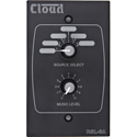 Cloud Electronics RSL-6AB 1-Gang Remote Source Select and Volume Level Plate - Black