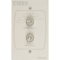 Photo of Cloud Electronics RSL-6AW 1-Gang Remote Source Select and Volume Level Plate - White