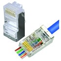 Calrad 72-491SH-50 RJ45 Shielded Cat6 Pass Thru Connectors 50 PK Jar