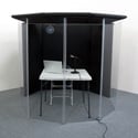 Photo of Clearsonic IsoPac I Portable Vocal Isolation Booth with Acrylic Drum Shields & Sorber Sound Absorption Baffles