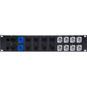 Custom 2RU Black Anodized Panel with PowerCON & Strain Relief - Dual PDU