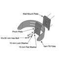 Community R-VTY35 R-Series Vari-Tilt Yoke For R.35 Enclosures - Gray