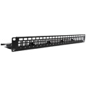 Camplex CMX-KP-1001 Blank 1RU Rackmount Keystone Patch Panel - 24-Port with Cable Manager