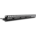 Photo of Camplex Blank 1RU Rackmount Keystone Patch Panel - 24-Port with Cable Manager