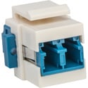 Photo of Camplex CMX-KP-3002 Keystone Coupler - Fiber Optic LC to LC Duplex Single Mode- Blue and White