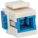 Photo of Camplex CMX-KP-3003 Keystone Coupler - Fiber Optic SC to SC Simplex Single Mode-Blue and White