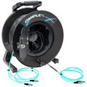 Photo of Camplex 4-Channel LC OM3 Multimode Indoor-Outdoor Fiber Optic Snake Reel - 1000 Foot