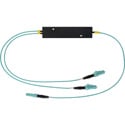 Camplex OM3 50u Multimode LC Fiber Optic 1x2 Splitter Cable- 1 Foot