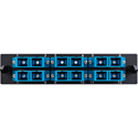 Camplex CMX-MP12SCD 6-Port SC UPC Duplex Single Mode Fiber Adapter Plate Module with Ceramic Connectors