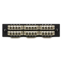 Photo of Camplex CMX-MP24LCM 6 Port LC Quad 62.5 Multimode Fiber Adapter Plate Module with Phosphor Bronze Connectors - Beige