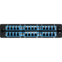 Photo of Camplex CMX-MP24LCSP 6-Port LC QUAD Single Mode Fiber Adapter Plate Module with Ceramic Connectors-Blue