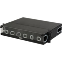 Camplex CMX-MPR-2RU Adjustable Fiber Enclosure for 19 or 23-Inch Racks - Holds 6 Modules for up to 144 Fibers