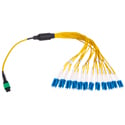 Photo of Camplex CMX-MTP24SMLC MTP24 Elite APC Male to 24 LC UPC Duplex Yellow Single Mode Fiber Breakout Cable- 3 Foot