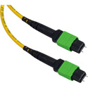 Camplex CMX-MTPSM-003 MTP Elite APC Male to MTP Elite APC Male 12-Fiber Cable-Yellow Single Mode OFNP Jacket Rnd-3 Foot