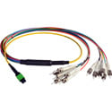 Photo of Camplex MTP Elite APC Male to 12 ST UPC External Yellow Single Mode Fiber Breakout Cable-3 Foot