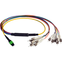 Photo of Camplex MTP Elite APC Male to 12 ST UPC External Yellow Single Mode Fiber Breakout Cable- 18 inch