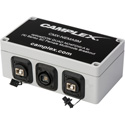 Photo of Camplex CMX-NEMA9M opticalCON QUAD NO4FDW-A to (4) SC Female OM3 Multimode Breakout Box