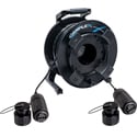 Photo of Camplex CMX-X3Q12SR QPC QFoca 12-Fiber Single Mode Hermaphroditic Tactical Fiber Cable on Reel - 328 Foot