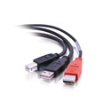 Photo of 6ft USB 2.0 One B Male to Two A Male Y-Cable