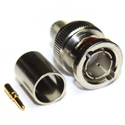 Coax Connectors 10-005-B36-FC1 BNC High Definition Crimp/Crimp Plug for Belden 1694A / 1694F - 75 ohm/3G - 100 Pack