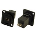 CP30211 USB-C Female to USB-C Male  Feed-Thru Chassis Mount Barrel Connector