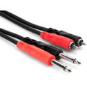 Hosa Dual Male RCA to Dual Male 1/4 Inch Cable 6.6Ft